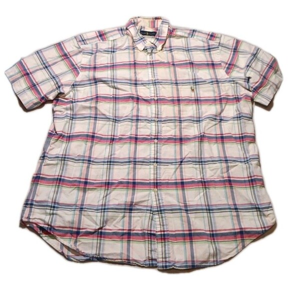 Ralph Lauren Blue Label Other - RALPH LAUREN Blue Label Blue Plaid Flesh Pony Logo Classic Fit Shirt Sz 2XLT